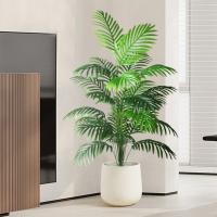 Gran Árbol De Palma Artificial Falsa Planta Tropical Monstera Ramas Verdes Hojas De Plástico Para Decoración De Jardín Interior Y Exterior En Casa - details 3