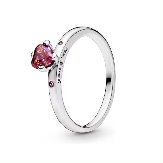 PANDORA Anillo con Corazón Rojo centeleante, Viene con Caja De Regno original. - 1