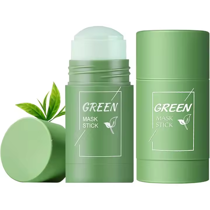 Green Tea Mask Stick, 2 Piezas Mascarilla Limpiadora de Té Verde, Eliminación de Puntos Negros, Control de Grasa y Hidratación, Mascarilla Sólida para una Limpieza Profunda y Cuidado Facial - 1
