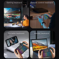Teclado Mini RGB Bluetooth 5.0 2.4G Wireless Dual-mode Recargable Con Touchpad Para Android TV Box Teclado Inalámbrico Para Laptop - details 6