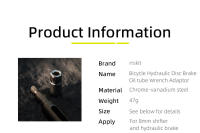 RRSKlT Herramienta De Reparación De Bicicleta Llave De Pipa De Freno De Disco Hidráulico Compatible Con Shimano 8mm - details 0