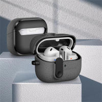 Funda Gruesa Gris Peluche Para Galaxy Buds 3 / Buds3 pro Con Llavero Antipérdida Y Anti Caída Material De Plástico Nueva 2024 - details 7