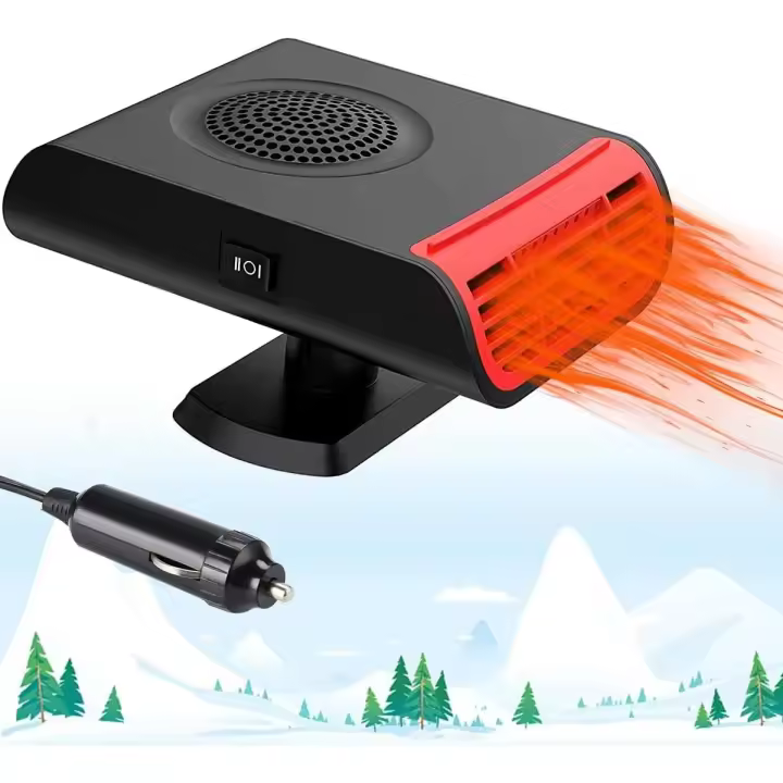 Calentador de automóvil, 12 V, 150 W (12 * 16 * 7,5 cm), Calentador de automóvil portátil, Portabilidad de calefacción del encendedor de cigarrillos, Calentador de ventilador de automóvil, Viene con función de aromaterapia - 1