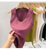Camisola De Mujer 2025 Estilo Coreano Sólida Con Cuello Redondo Bajo Y Ribbed Basic Summmer Elasticado Slim Versátil - details 23