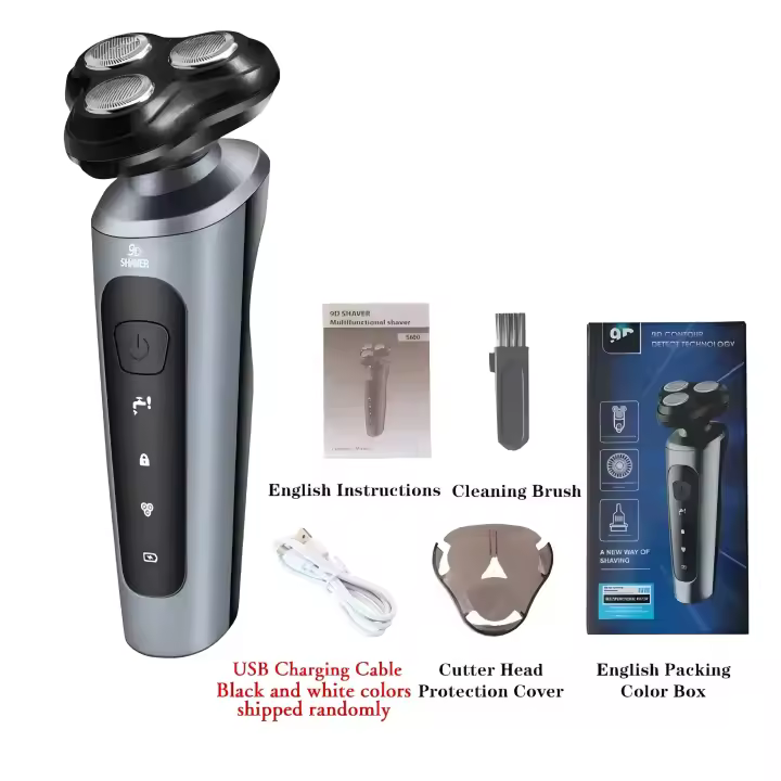 Afeitadora Eléctrica Para Hombres Nueva 2025 Con Hojas Flotantes 3D Recargable USB 1200mAh Diseño Desmontable Y Lavable Impermeable - 1