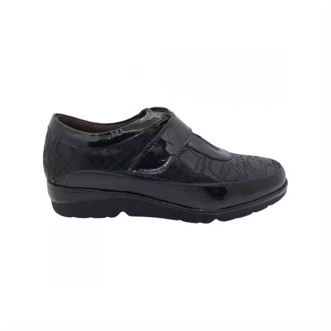 Zapato Piel Mujer Pitillos 5303 - Comodidad Máxima - Estilo Deportivo - Piel Charol con Lycra - Forro Técnico Textil Afelpado - 1