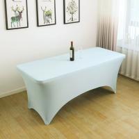 Enagua De Mesa Elástica Para Boda Fiesta Cumpleaños Decoración De Mesa Al Aire Libre Barra De Cócteles Telas De Tule Impermeables De Poliéster/Celulosa - details 16