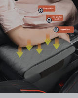 Almohadilla De Reposabrazos De Cuero PU Con Bordado De Onda Para Coche Protector De Consola Central Cubierta De Caja De Almacenamiento Funda De Muelle Para Automóvil - details 4