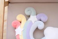 Cojín De Peluche Creativo Con Estrellas Luna Y Arcoíris Para Niñas Regalo De Cojín De Silla De Corazón Redondo De Color Rosa Para Decoración Del Hogar Y Juguete De Relleno De Espuma PU Y Poliéster/Celulosa - details 5