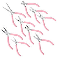 Kit De Herramientas Para Joyería DIY Con Aretes Rosa Antideslizantes Y Mango Liso Herramienta De Reparación De Hebillas De Aleación De Zinc - details 0