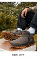 Botas De Invierno Calientes Para Hombres Botas De Nieve Antideslizantes Transpirables De Senderismo Botas De Algodón Desnudas - details 18