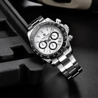 Reloj De Pulsera De Cuarzo PAGANI DESIGN PD-1644 2024 Meteorito Dial Moda Para Hombre Cristal De Esmeralda 100M Cronógrafo - details 3