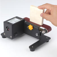 Mini Lijadora De Cinta Eléctrica 250W Máquina De Pulido Y Lijado Para Bricolaje Madera Y Afilador De Cuchillos Con 7 Velocidades Ajustables - details 2