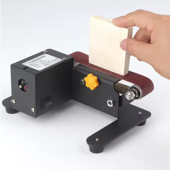 Mini Lijadora De Cinta Eléctrica 250W Máquina De Pulido Y Lijado Para Bricolaje Madera Y Afilador De Cuchillos Con 7 Velocidades Ajustables - 1