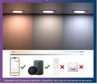 Foco Techo Empotrable RGB y Blanco Neutro, 4x 7W Inteligente Foco LED 230V Regulable Con Alexa, IP44 Plafón Luz de Techo Cambio de Color, Ojos de Buey. ( 4 Unidades ) - details 3