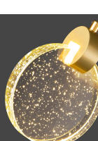 Modern LED Colgante De Cristal Redondo Para Sala De Estar Y Dormitorio Con Cuerda De Chandelier Hasta 200cm Decoración De Hogar Incluye Bombilla - details 6