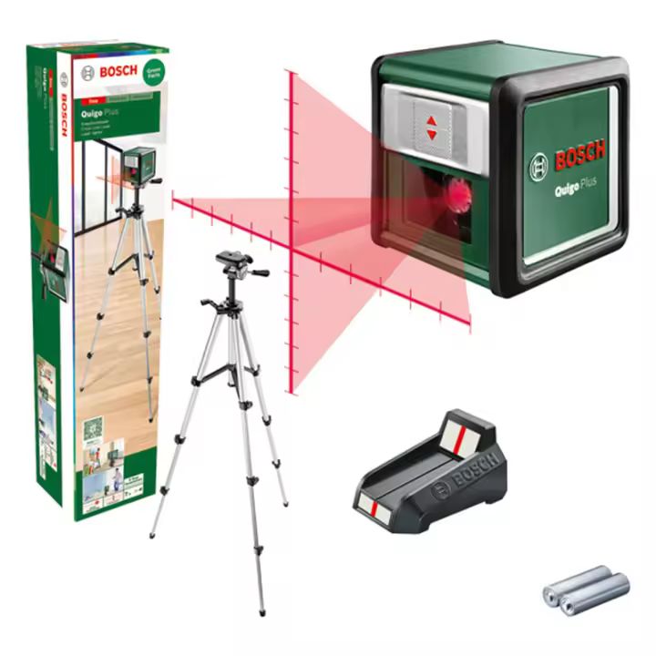 NIVEL LASER LINEA QUIGO PLUS + TRIPODE - 1