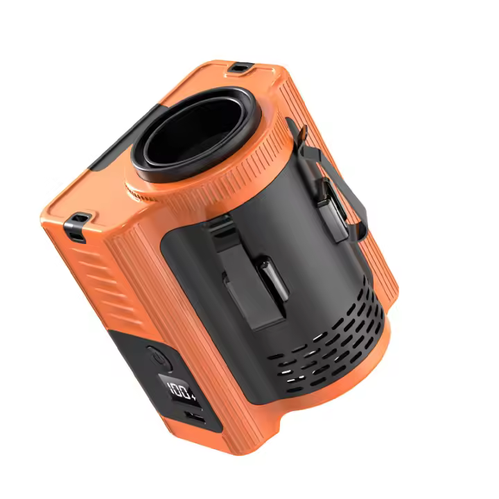 Nuevo ventilador de cintura para exteriores con carga USB de 10000 mAh, batería portátil inteligente de larga duración, luz LED, ventilador pequeño - 1
