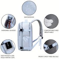 Mochila de viaje de gran capacidad con compartimento para zapatos, mochila ligera Dacron con puerto de carga, viaje de moda - details 5