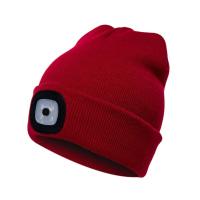 Gorro De Invierno LED Con Luz Recargable Por USB Unisex Gorro Caliente Con Farol De Cabeza Para Noche Capa De Luz De Flashlight Tejido - details 10
