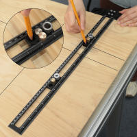 Regla De T Siquímetro Ajustable 300/500MM Para Carpintería 2 En 1 Marcado Y Perforación Herramienta De Marcado En Aluminio Para Trabajos De Madera - details 7