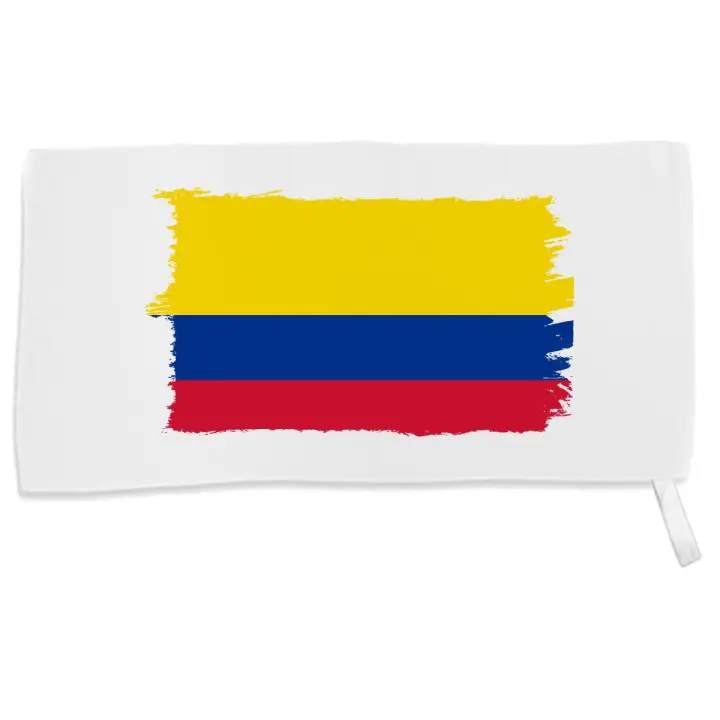 MERCHANDMANIA TOALLA PEQUEÑA ABSORBENTE bandera colombia pais gobierno colombiano suave personalizada con cinta elastica - 1