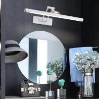 Lámpara De Pared Moderna Simple Con Espejo Cuerpo Metálico Y Sombrilla De Acrílico Plegable Sconce LED Para Hotel Baño Exposición De Arte - details 3
