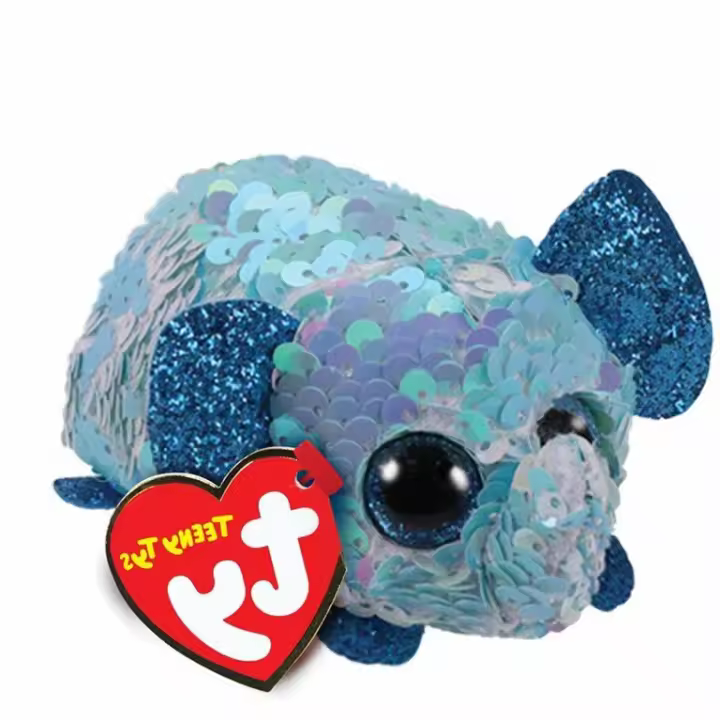 TY - TEENY TYS BEANIE BOOS - MINI PELUCHE - ELEFANTE STUART - CUBIERTO CON LENTEJUELAS -  Regalo Original - Para mayores de 3 años - 1