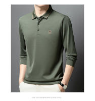 Camisa Polo De Larga Manga Para Hombre Marca De Lujo Algodón De Seda Con Estampado De Letras Casual Negocios Primavera Otoño - details 19