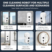 Robot limpiacristales inteligente Gran potencia de succión de 2700 Pa Rociador de agua ultrasónico de tres vías Control remoto Detección automática de bordes Batería de 10 minutos de duración Uso doméstico y comercial - details 3