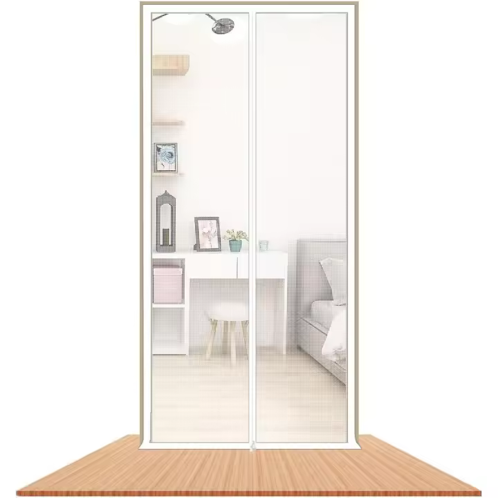 Puerta mosquitera para gatos personalizada, malla reforzada resistente a los gatos con cremallera a prueba de mascotas para evitar que las mascotas escapen cortinas - 1