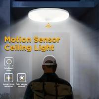 1 Lámpara LED empotrada de techo con sensor de movimiento: detección humana de color blanco para escaleras, armarios, garajes, sótanos - details 5