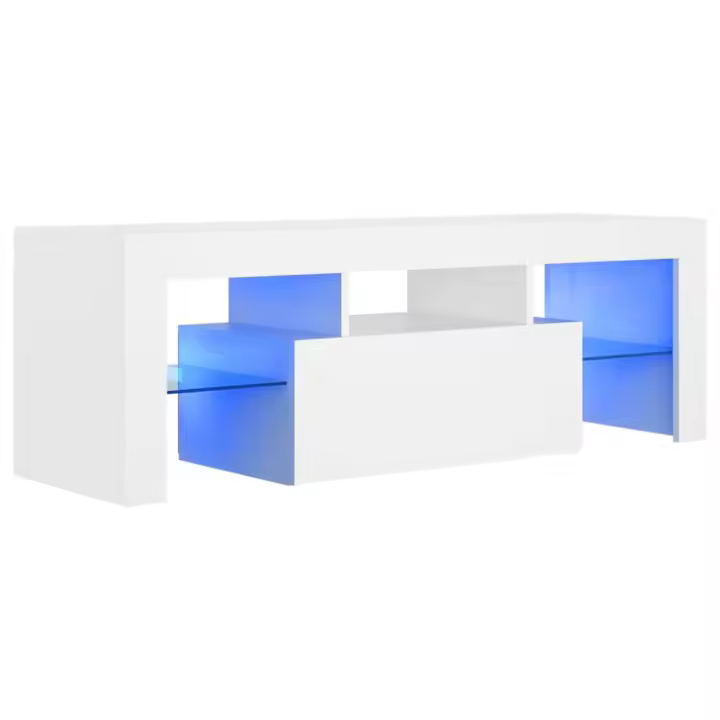 Mueble para TV con luces LED blanco 120x35x40 cm - 1