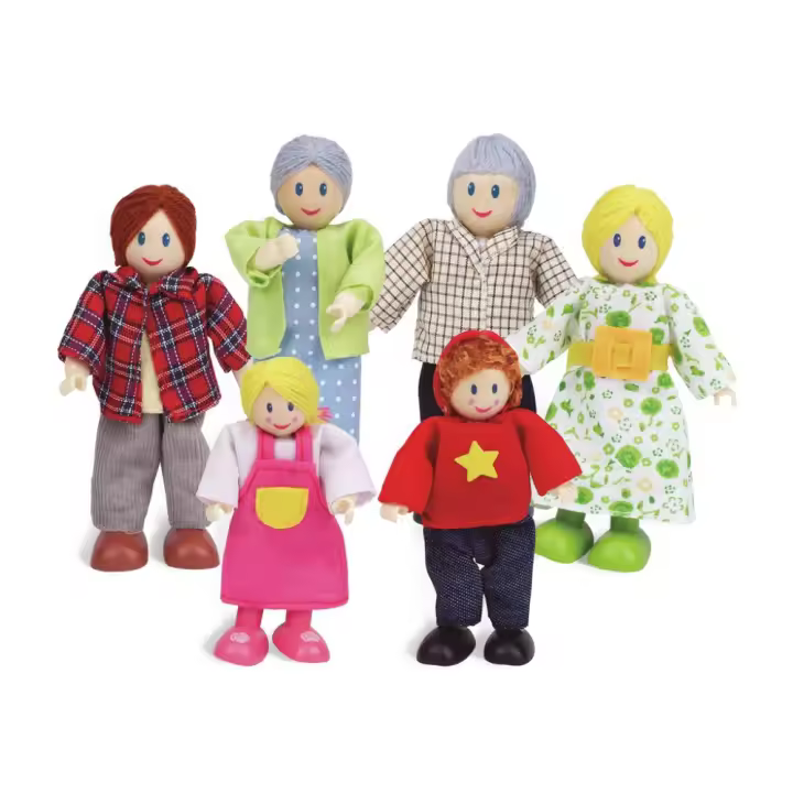 Familia de muñecas juego simbólico - Caucásica JANOD - 1