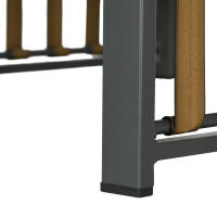Juego de muebles de Jardín 3 piezas. Juego de bistro con Mesa de Café Y 2 Sillas, Zona de estar de Jardín con codos, Gris, adaptado para Terraza y Balcón - details 5