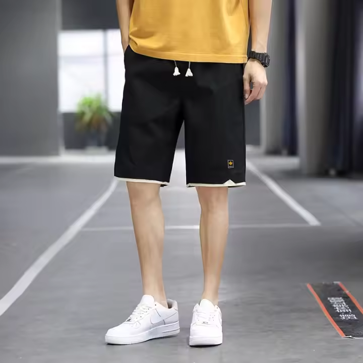 Shorts De Verano Para Hombre Deportivos Casuales De Playa Talla Grande Hasta 8XL Color Sólido Pantalones Sueltos Y Cómodos - 1