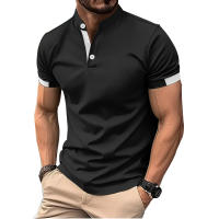 Camisa Polo Hombre Verano Manga Corta Cuello Erguido Color Sólido 100% Poliéster Secado Rápido Casual Golf Tops - details 5