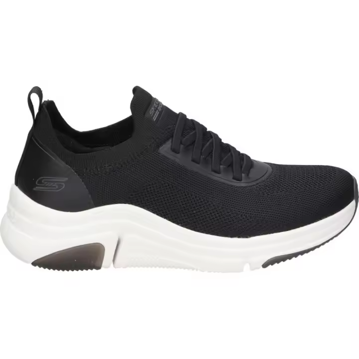 SKECHERS | Zapatillas Skechers BOBS Sport Sparrow Flex Instant Clout para Mujer – Deportivas con Cuña en Color Negro – Sneakers con Cordones – Memory Foam – Apto para Lavadora – Vegan – Cómodas – Modelo 117580-BLK - 1