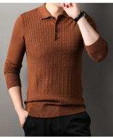 Suéter De Hombre De Alta Calidad Otoño/Invierno Con Mangas Largas Y Cuello Redondo Suave Y Grueso Estilo Casual Sin Capucha - details 5