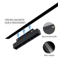 Nueva Lámpara De Techo LED Magnética Con Control Remoto Dimmer 48V Riel De Iluminación Sin Fuente Principal Proyector Moderno - details 4