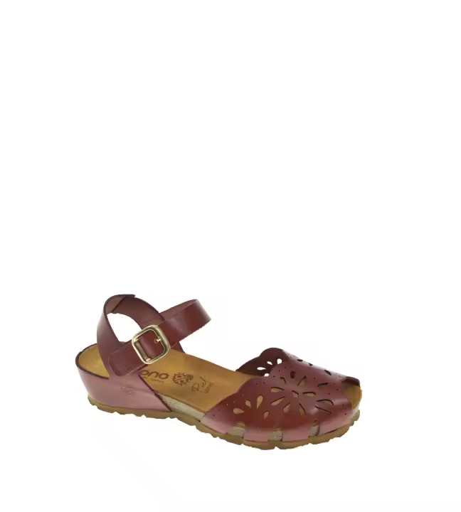 Yokono Sandalia Cuña en piel cuña de 4cm - 1