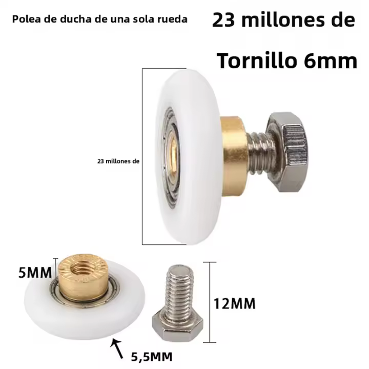 Ruedas Para Puerta De Ducha Sliding Pulley Accesorios De Baño 19mm-27mm Herramienta Manual Tipo De Producto: Piezas De Herramientas - 1