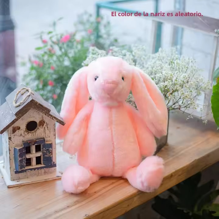Muñeco De Peluche Conejo Largo Kawaii Juguete De Peluche Para Compañero De Sueño Regalo De Pascua Para Niños Material De Algodón Relleno De Poliéster - 1