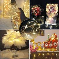 6 Pack Luces Faeiras LED Operadas Por Batería Cadena De Luz Impermeable Con Hilo De Plata Para Decoración De Bodas Y Fiestas En El Dormitorio Patio Y Navidad - details 4