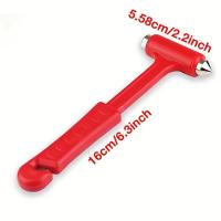 Martillo De Seguridad Para Ventanas De Coche Con Cortador De Cinturones De Seguridad Herramienta De Rescate Emergente 2 En 1 - details 7
