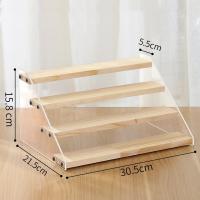 Exhibidor De Madera Acrílica De 2-7 Capas Para Cosméticos Perfumes Cupcakes Organizador De Muñecas Figuras De Acción Y Modelos Estantería De Almacenamiento Para El Hogar - details 5
