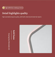 Espejo De Maquillaje Plegable Con Luz LED Tricolor USB Para Baño Y Mesa De Vestir Iluminación Dimmable Para Belleza - details 11