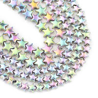 Cuentas De Estrella De Cinco Puntos De Hematita Azul Y Dorado Color Morado Natural Para La Creación De Joyería Pulseras Y Collares DIY - details 6
