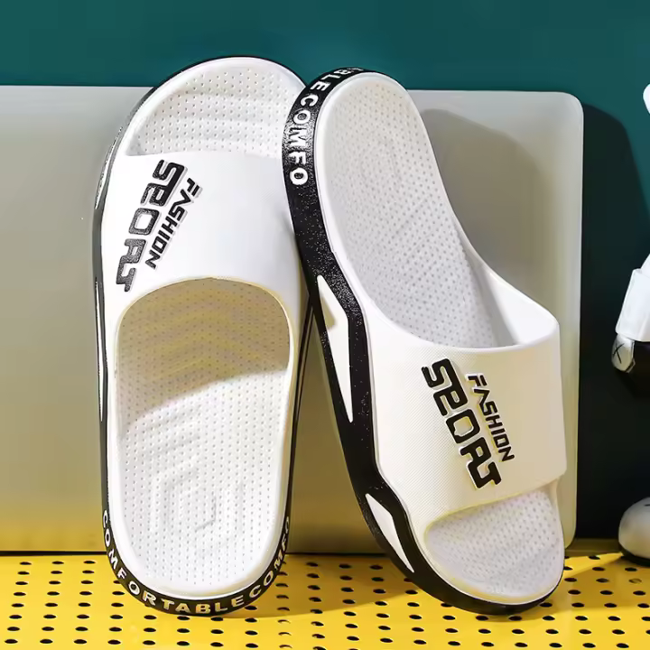 Nuevos Pantuflas Coreanas Para Hombre Moda Para Usar En Casa Y Baño Antideslizantes Con Suela Gruesa Pantuflas Para Hombre - 1