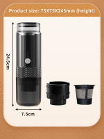 Máquina De Café Expreso Portátil Sin Cable Pequeña Y Recargable Para Viajes Camping RV Senderismo Oficina Capacidad 5-10 Tazas - details 24